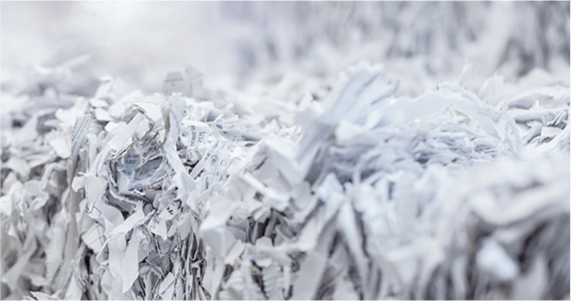 recycling shredded material