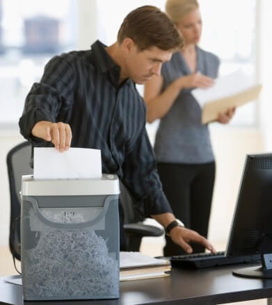 Businessman looking at computer