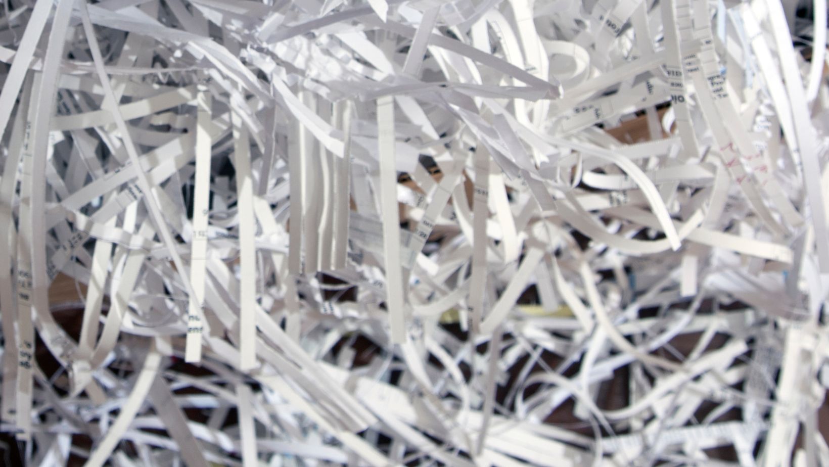 a pile of shredded paper