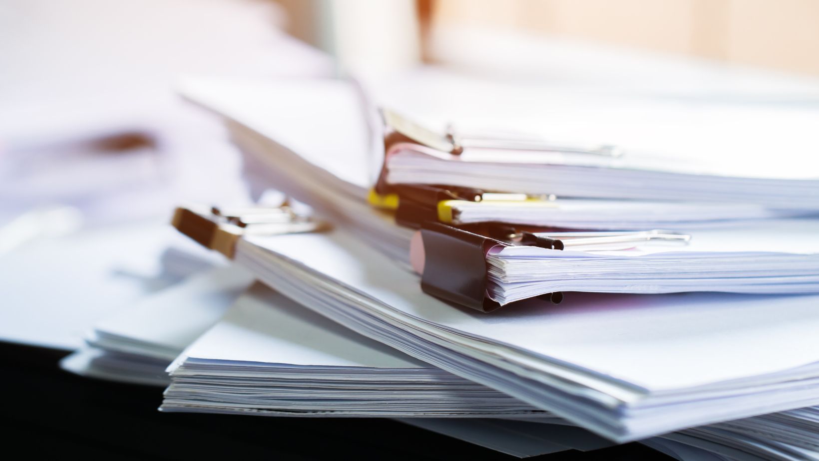 Documents on a desk